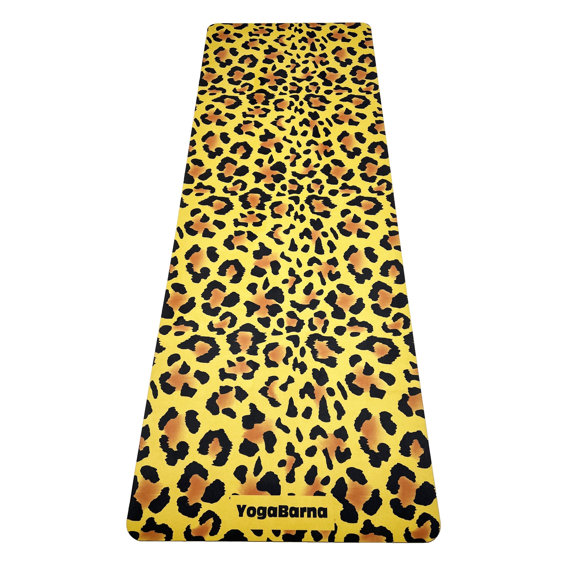 trendy safari fashion leopard spots cheetah print yoga mat