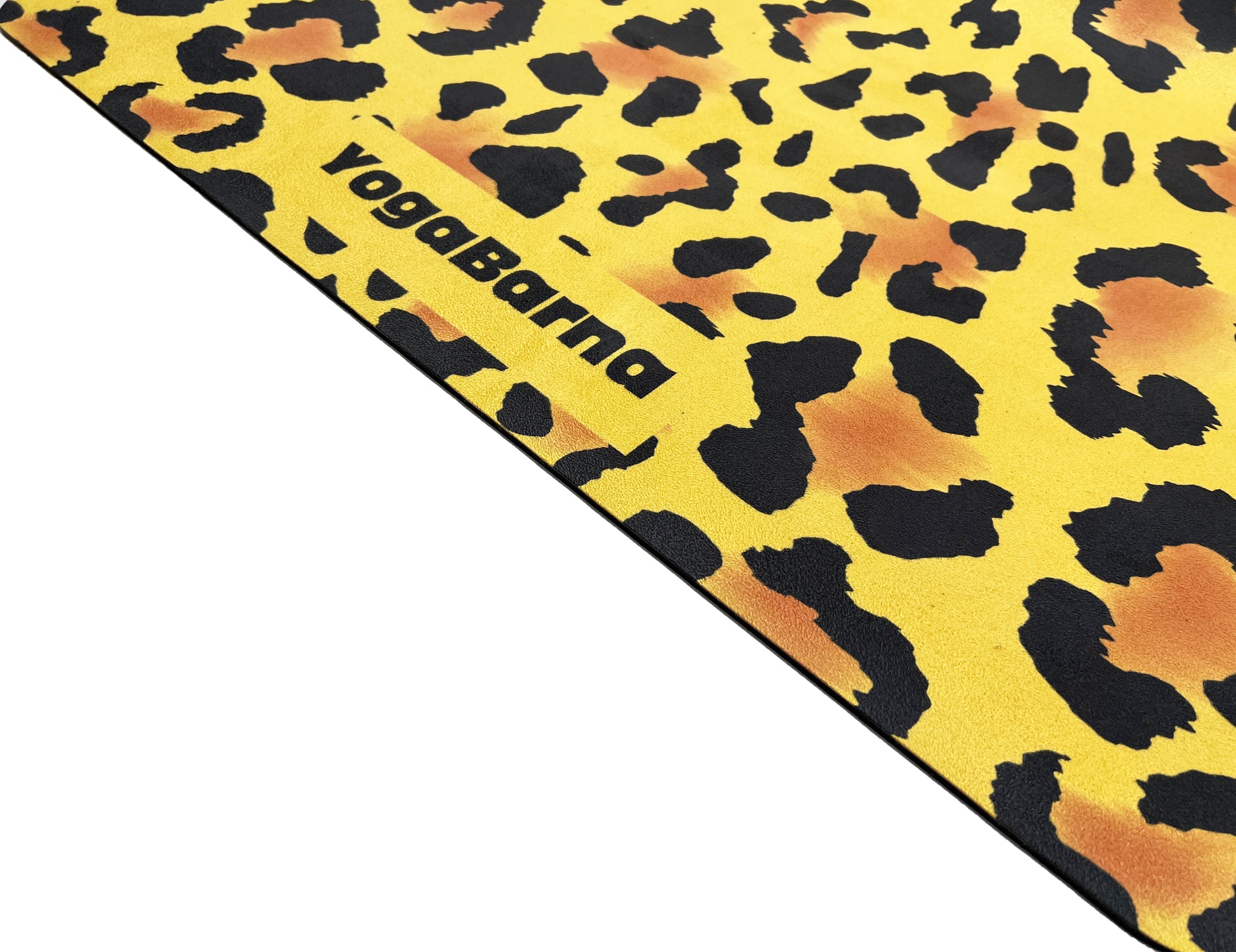 Gold Glam Black Leopard Print Yoga Mat